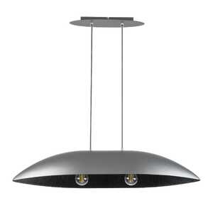 Sigma Gondola 40643 lampa wisząca zwis 2x60W E27 srebrna/czarna