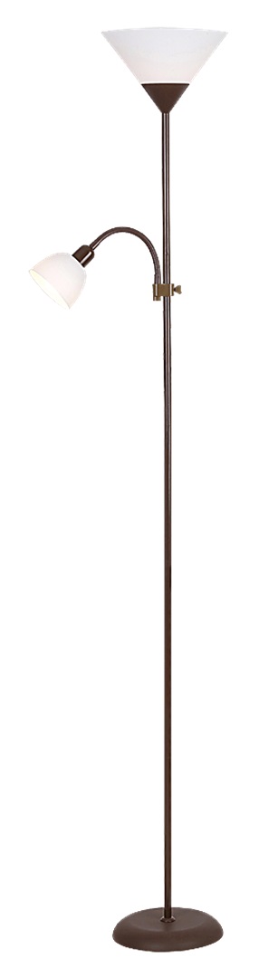 Lampa podłogowa Rabalux Action 4188 lampa stojąca 1x100W E27 + 1x25W E14 brązowy - wysyłka w 24h-Zdjęcie-0
