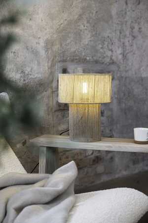 Marksjold Soga 108769 lampa stołowa lampka nowoczesna abażur ażurowy 1x40W E27 naturalna