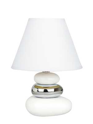 Lampa oprawa stołowa Rabalux Salem 1x40W E14 biały/srebrny 4949 - wysyłka w 24h
