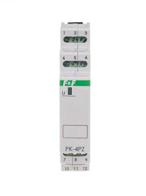 Przekaźnik elektromagnetyczny F&F PK-4PZ-12V 2NO/NC + 2NO 12V AC/DC monostabilny na szynę DIN