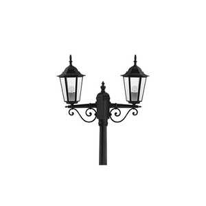 Lvt Victoria 8405 lampa stojąca ogrodowa IP44 2x60W E27 czarna
