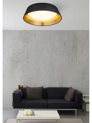 Trio RL Ponts R62871879 plafon lampa sufitowa 1x18W LED 3000K czarny / złoty - wysyłka w 24h