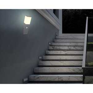 Globo Herri 31730S kinkiet lampa ścienna ogrodowa IP44 1x15W E27 LED antracyt/opalizowany