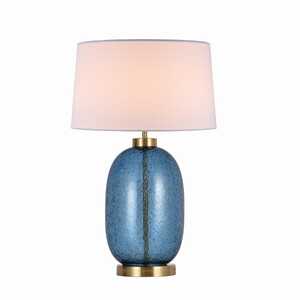 Light Prestige Amur LP-919/1T blue lampa stołowa lampka 1x60W E27 biała/niebieska | Wpisz kod: LP21 w koszyku