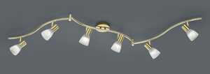 Trio Levisto 871010608 plafon lampa sufitowa 6x5W E14 mosiądz mat / alabaster