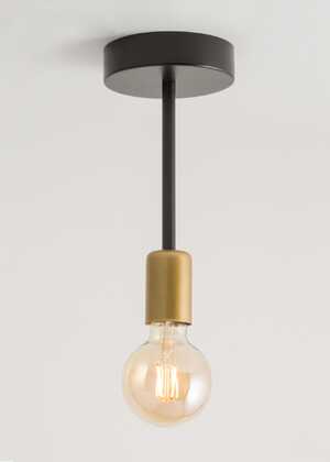 Sigma Gino 2 32378 plafon lampa sufitowa 2x60W E27 czarny/złoty