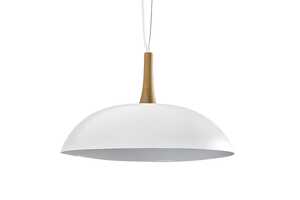Azzardo Perugia AZ1334 FLPE50WH Lampa wisząca zwis oprawa 1X60W E27 biała + żarówka LED za 1 zł GRATIS!