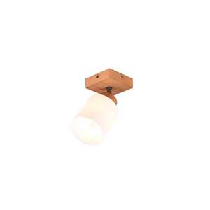 Trio Rl Assam R81111030 kinkiet lampa ścienna 1x25W E14 drewniany/biały