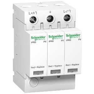 Ogranicznik przepięć PV T2 (C) Schneider A9L40281 3P 1000V 15/40kA iPRD-DC40r-T2-3-1000 ze stykiem sygnalizacyjnym