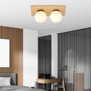 Emibig Kenzo 1142/2 plafon lampa sufitowa 2x10W E14 biały/drewniany