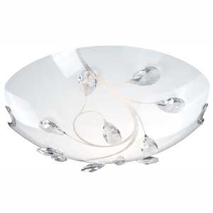 Plafon oprawa lampa sufitowa Globo Burgundy 2x40W E27 biały, srebrny, przeźroczysty 40404-2