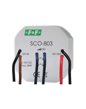 Ściemniacz LED F&F SCO-803 z pamięcią 36W 11-14V DC do puszki fi 60