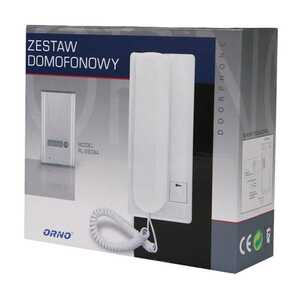Zestaw domofonowy jednorodzinny FOSSA biały/ srebny OR-DOM-RL-901 Orno