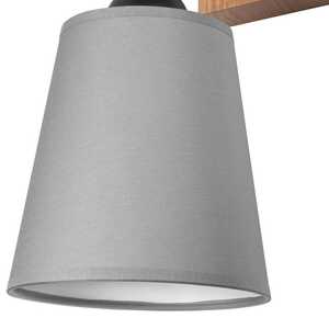 Lamkur Lula 47676 kinkiet lampa ścienna boho drewniany materiałowy klosz 1x60W E27 szary/drewno - wysyłka w 24h