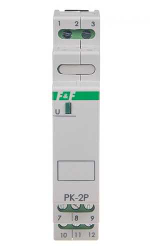Przekaźnik elektromagnetyczny F&F PK-2P-12V 2x8A 2NO/NC 12V AC/DC monostabilny na szynę DIN