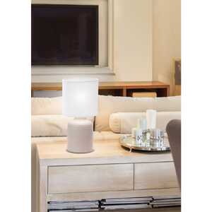 Candellux Iner 41-79879 lampa stołowa lampka 1x40W E14 beżowy/biały