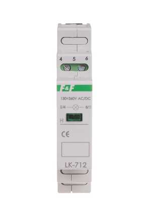 Lampka sygnalizacyjna F&F LK-712G-5-10V pojedyncza 5÷10V zielona na szynę DIN