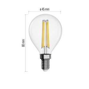 Żarówka LED 3,4W (40W) E14 Mini Globe filament 470lm 2700K ciepła Emos ZF1220 - wysyłka w 24h