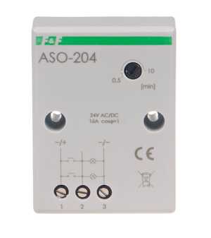 Automat schodowy F&F ASO-204 16A 24V AC/DC 0,5-10min do przycisków podświetlanych natablicowy