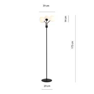 Emibig Nova 1138/LP3 lampa stojąca podłogowa 3x10W E14 biała/czarna