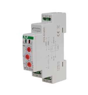 Przekaźnik czasowy 10-funkcyjny F&F PCS-516DC 0,1s-576h 8A 1NO 9-30V DC tranzystor na szynę DIN