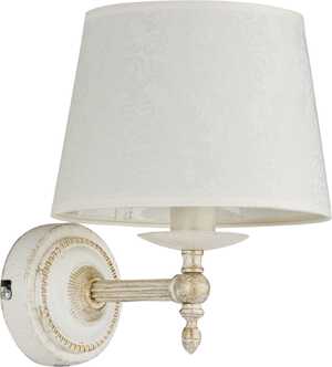 Kinkiet Alfa Roksana 18530 lampa oprawa ścienna 1x40W E14 biała - wysyłka w 24h