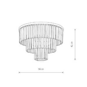 Nowodvorski Cristal 7627 plafon lampa sufitowa 9x60W E14 czarna