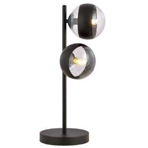 Emibig Rossi 1229/LN2 lampa stołowa lampka 2x10W E14 transparentna/czarna