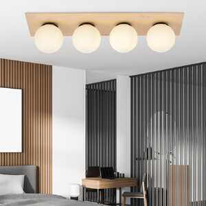 Emibig Kenzo 1142/4 plafon lampa sufitowa 4x10W E14 biały/drewniany