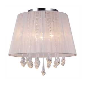 Plafon Italux Isla MXM1869-3 WH z kryształami lampa sufitowa 3x40W E14 biały