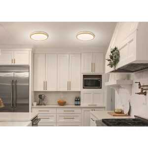 Candellux Kato 50333114 plafon lampa sufitowa 1x24W LED biały/drewno