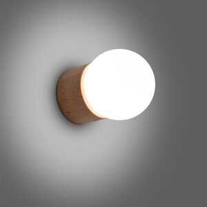 Sollux Boomo SL.1192 kinkiet spot klosz lampa ścienna sufitowa 1x8W G9 drewno/biały