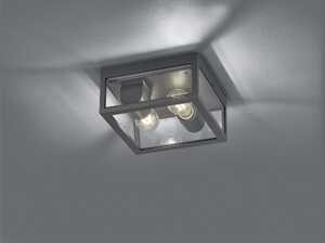 Trio Garonne 601860242 plafon zewnętrzny lampa sufitowa IP44 2x60W E27 antracyt