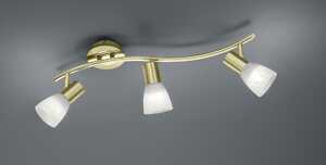 Trio Levisto 871010308 plafon lampa sufitowa 3x5W E14 mosiądz mat / alabaster