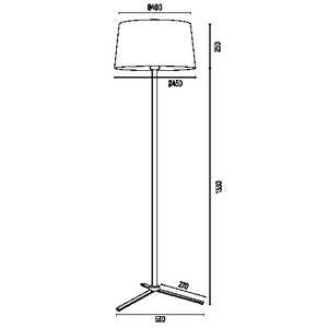 Argon Cavalino 8308 lampa stojąca podłogowa 1x15W E27 czarna/śmietankowa