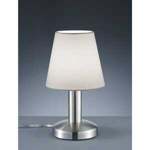 Trio Mats II 599700101 lampa stołowa lampka 1x40W E14 srebrna/biała