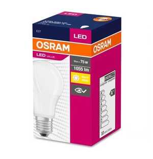 Żarówka LED Osram 10W (75W) E27 A60 1055lm 2700K ciepła 230V klasyczna mleczna 4052899971028 - wysyłka w 24h