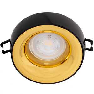 Oczko halogenowe Kanlux Elnis 27810 lampa sufitowa wpuszczana downlight 1x35W GU10 / G5.3 czarne / złote - wysyłka w 24h