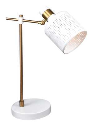 Rabalux Alberta 5090 lampa stołowa lampka 1x9W E27 złota/biała