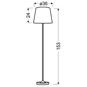Candellux Segin 51-19007 lampa podłogowa stojąca 1x60W E27 szary