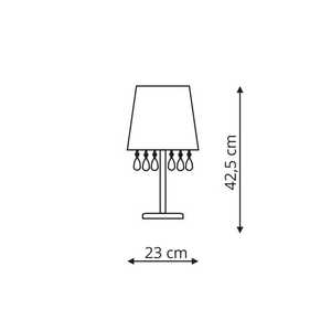 Light Prestige Mona LP-5005/1TS lampa stołowa lampka 1x60W E27 srebrna | Wpisz kod: LP21 w koszyku
