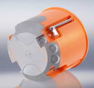 Puszka podtynkowa Simet E3700 83192088 do pustych ścian 60mm głęboka 61mm z membranami wiatroszczelna pomarańczowa - wysyłka w 24h