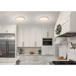 Candellux Gandava 13-75109 plafon lampa sufitowa 1x18W LED 4000K biały/drewno
