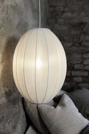 Marksjold Florence 108796 lampa wisząca zwis nowoczesna skandynawska klosz materiałowy 1x40W E27 biała - wysyłka w 24h