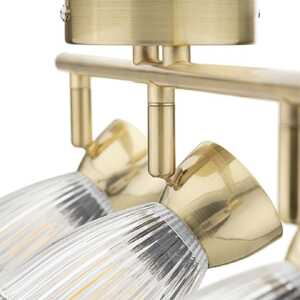 Milagro Best Gold ML9976 plafon lampa sufitowa 3x40W E14 złoty/transparentny - wysyłka w 24h