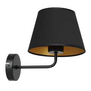 Luminex Arden 3450 kinkiet lampa ścienna 1x60W E27 czarny/złoty