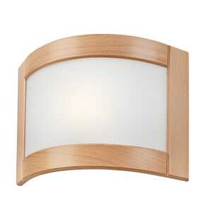 Lamkur Elodie 10168 kinkiet lampa ścienna 1x60W E27 drewniany/biały
