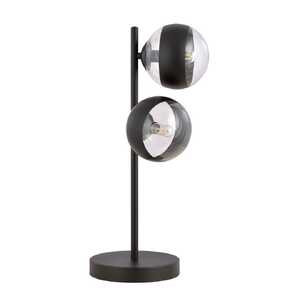 Emibig Rossi 1229/LN2 lampa stołowa lampka 2x10W E14 transparentna/czarna