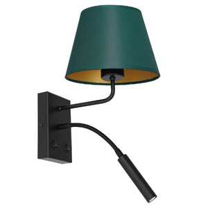 Luminex Arden 3558 kinkiet lampa ścienna 2x8W+60W G9+E27 czarny/zielony/złoty - wysyłka w 24h